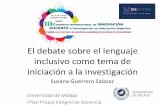 El debate sobre el lenguaje inclusivo como tema de ...