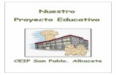 PE Proyecto Educativo CEIP San Pablo. Albacete