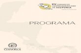 Programa XV Congreso Centroamericano de Historia (versión ...
