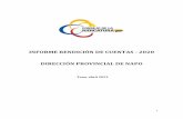 INFORME RENDICIÓN DE CUENTAS - 2020 DIRECCIÓN …