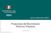 Propuestas del Bicentenario Reforma Tributaria