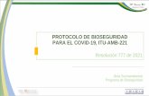PROTOCOLO DE BIOSEGURIDAD PARA EL COVID-19, ITU-AMB-221