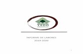 INFORME DE LABORES 2019 2020 - TEEO