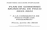 PLAN DE GOBIERNO MUNICIPAL DE PISCO 2019-2022