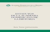 ESTATUTOS DE LA ACADEMIA DOMINICANA DE LA HISTORIA