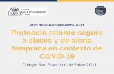 Plan de Funcionamiento 2021 Protocolo retorno seguro a ...