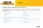 D7 Tractor de cadenas Especificaciones técnicas, ASXQ3037-01
