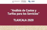 Análisis de Costos y Tarifas para los Servicios TLAXCALA 2020
