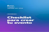 MATERIAL Checklist para crear tu evento