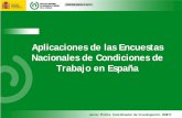 Aplicaciones de las Encuestas Nacionales de Condiciones de ...