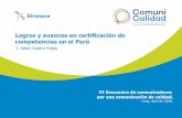 Logros y avances en certificación de competencias en el Perú
