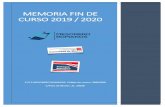 MEMORIA FIN DE CURSO 2019 / 2020