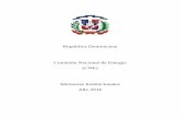 República Dominicana Comisión Nacional de Energía Memorias ...