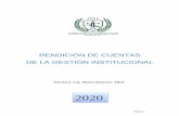 RENDICIÓN DE CUENTAS DE LA GESTIÓN INSTITUCIONAL