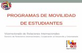 PROGRAMAS DE MOVILIDAD DE ESTUDIANTES
