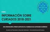 INFORMACIÓN SOBRE CURSADOS 2018-2021