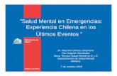 Salud Mental en Emergencias: Experiencia Chilena en los ...