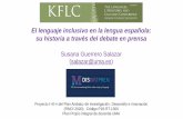 El lenguaje inclusivo en la lengua española: su historia a ...