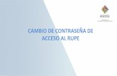 CAMBIO DE CONTRASEÑA DE ACCESO AL RUPE