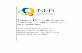 Proyecto 17: Plan de líneas de investigación ... - Ecuador
