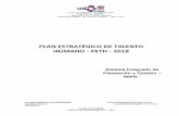 PLAN ESTRATÉGICO DE TALENTO HUMANO - PETH - 2018
