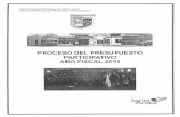 PROCESO DEL PRESUPUESTO PARTICIPATIVO AÑO FISCAL 2019