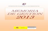 MEMORIA DE GESTION 2013 - seg-social.es