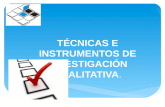 Tecnicas e Instrumentos de Inv Cualitativa
