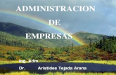Dr. Ar­stides Tejada Arana1 ADMINISTRACION DE EMPRESAS ADMINISTRACION DE EMPRESAS Ing. Adm. Dr. Ar­stides Tejada Arana