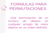 Formulas para permutaciones