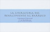 La literatura del Renacimiento al Barroco - Lenguamaca .La literatura del Renacimiento al Barroco