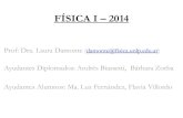 Fsica I – 2014 -   I_2014_C1.pdfFSICA I –2014 Prof: Dra. Laura Damonte (damonte@ ) Ayudantes Diplomados: Andrs Biassetti, Brbara Zorba Ayudantes Alumnos: Ma.