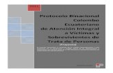 Protocolo Binacional Colombo Ecuatoriano de .instituciones que forman parte de la Red Binacional