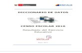 DICCIONARIO DE DATOS - de datos/A. Censo...  DICCIONARIO DE DATOS CENSO ESCOLAR 2016 Resultado del
