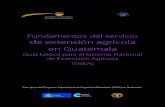 Fundamentos del servicio de extensión agrícola en .mercadeo@  Guatemala, Centroamérica