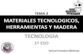 TEMA 2 MATERIALES TECNOLOGICOS, .1 ESO TEMA 2 Samuel Escudero Melendo ... â€¢DERIVADOS DE LA MADERA: