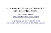 4. VARIABLES ALEATORIAS Y SUS .4.1.4 Valor Esperado y Varianza de una Variable Aleatoria Discreta