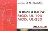 Manual de instrucciones - UMACON - tiles y Maquinaria ... DE INSTRUCCIONES UL-190.pdf  Precauciones