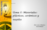 Tema 5  materiales; plasticos, cermicos y  textiles