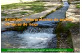Salinidad , Interpretaciأ³n de anأ،lisis de aguas de riego I JORNADA INTERPRETACION ANALISIS DE AGUA