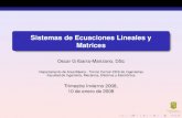Sistemas de Ecuaciones Lineales y Matrices - dicis.ugto.mx Sistemas de ecuaciones lineales - eliminacion