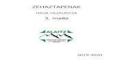 3. m HAUR HEZKUNTZAKO HIRUGARREN MAILAKO ESPEZIFIKAZIOAK DESKRIBAPENA Haur Hezkuntzako bigarren zikloak