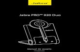 Jabra PROâ„¢ 920 Duo /media/Product Documentation/Jabra... 4 ESPAOL JABRA PRO TM 920 DUO 1. BIENVENIDO