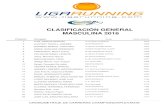 CLASIFICACION GENERAL MASCULINA - Liga GENERAL  ¢  clasificaci£â€œn general masculina 2016