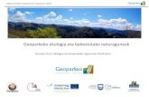 Geoparkeko ekologia eta babestutako naturaguneak Gidarientzako trebakuntza II Ikastaroa. 2018 EKOLOGIA
