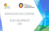 RENDICI£â€œN DE CUENTAS ELECGALAPAGOS 2016 Fotovoltaica Baltra gener£³: 91,5 MWh Evitando 71,7 ton CO2