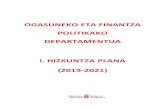 Hizkuntza Plana Ogasuna eta Finantza Politikakoa 3.2.4 Herritarrei ele biko informazio idatzia eskaintzea