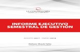 INFORME EJECUTIVO SEMESTRAL DE GESTIأ“N 2018-08-07آ  informe ejecutivo semestral de gestiأ“n. informe