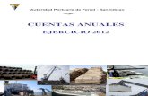 CUENTAS ANUALES 2012 - Autoridad Portuaria de Ferrol CUENTAS ANUALES EJERCICIO 2012 Autoridad Portuaria