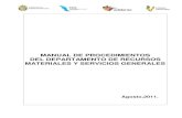 MANUAL DE PROCEDIMIENTOS DEL DEPARTAMENTO DE de procedimientos/Manual...  manual de procedimientos